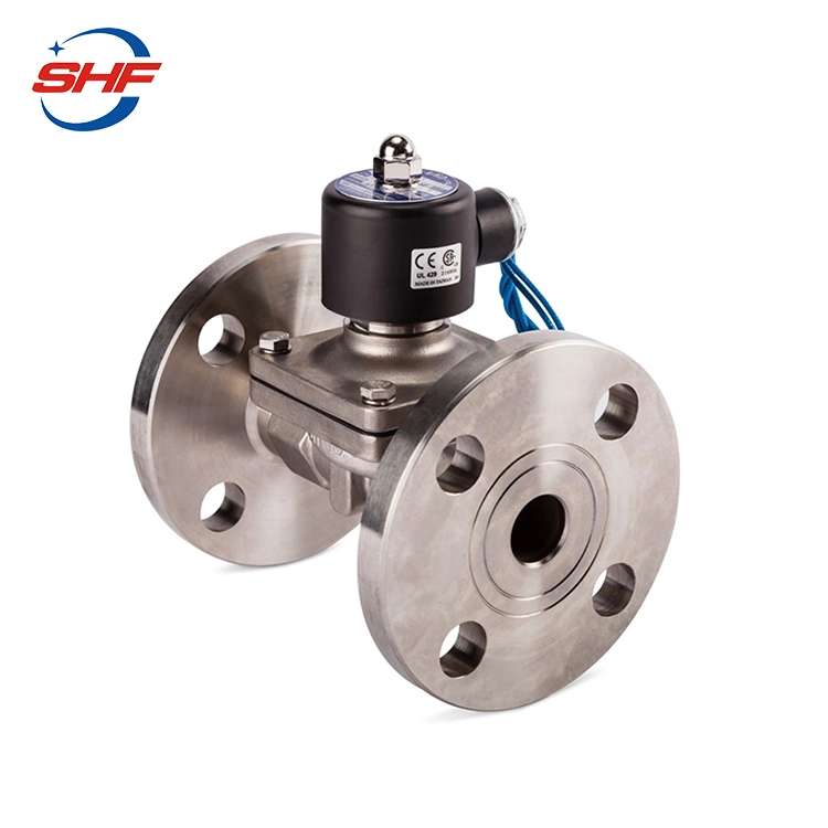 Cast Iron Ductile Iron 1.6MPa Normally Closed 1 Inch 220V AC Steam Water Flange Connection Solenoid Valve