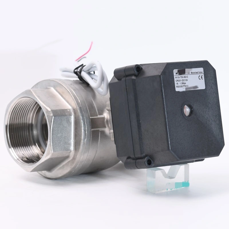 NSF 61 Certified DN50 2′′ 2-Way SS304 Motorized Ball Valve Fail Safe Power Reset