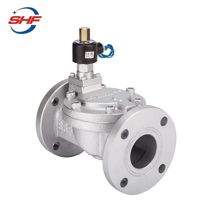 Cast Iron Ductile Iron 1.6MPa Normally Closed 1 Inch 220V AC Steam Water Flange Connection Solenoid Valve