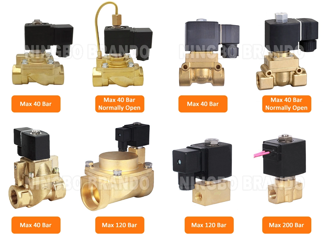 High Pressure Solenoid Valve 50 100 150 300 Bar 12VDC 24VDC 24VAC 110VAC 220VAC 1/8′′ 1/4′′ 3/8′′ 1/2′′